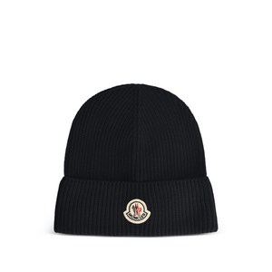 몽클레르 로고 패치 골지 모자