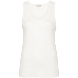 몽클레르 로고 자수 탱크 탑, 화이트계열, Standard L(KR 77)