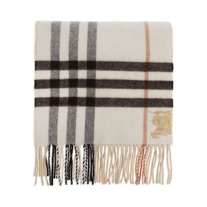 버버리 체크 패턴 프린지 헴 스카프