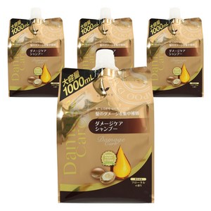 에스셀렉트 데미지 케어 샴푸 플로럴 향 리필용 특대, 1L, 4개