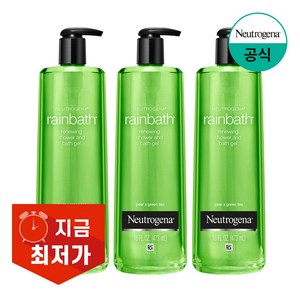 뉴트로지나 레인바스 그린티 앤 페어 바디워시 싱그러운 풀 향, 473ml, 3개