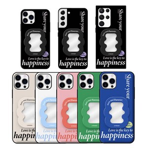 폰폰 갤럭시 A15 LTE (A155) 해피니스 카드수납 미러 스마트톡+마그네틱 도어범퍼 휴대폰 케이스