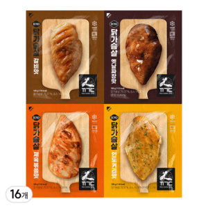 베스트4종 꼬기다 혼합 닭가슴살 저칼로리 다이어트 수비드 냉동 양념 닭고기, 4개, 400g