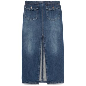 끌로에 데님 미디 스커트, 블루계열, France 38(KR 66)