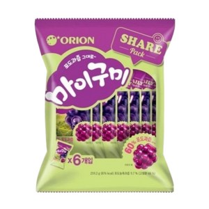 오리온 마이구미 포도과즙 259.2g 대용량 젤리, 259.2g, 2개