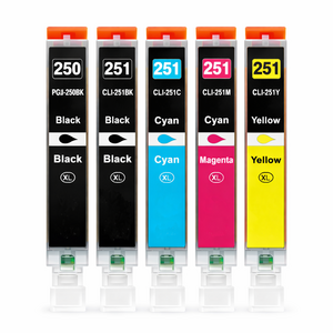 잉크아울렛 캐논 PGI-250 XL CLI-251 XL 호환잉크 5색세트 대용량 비정품잉크 MX922 MG7520 호환카트리지 PGI250 CLI251