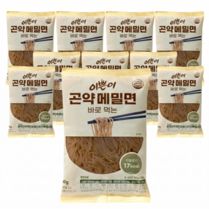 이쁜이표 저칼로리 저당 바로먹는 곤약메밀면, 180g, 10개