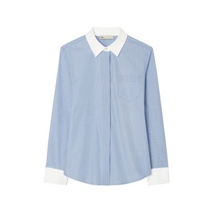 토리 버치 스트라이프 버튼다운 셔츠, 블루계열, US 4(KR S/M)