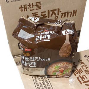 팔도해찬들 차돌된장찌개라면120g X 4입 X 4팩 총16봉, 16개