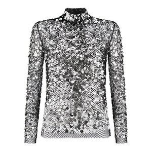 톰포드 시퀸 장식 탑, 실버계열, Italy 40