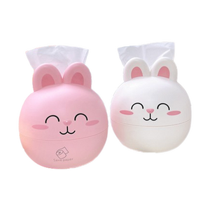시우리빙 토끼 두루마리 휴지케이스 1+1, 핑크+핑크