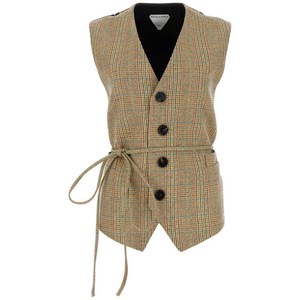 보테가 베네타 프린스 오브 웨일즈 체크 패턴 질레