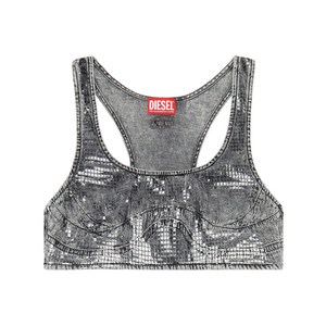 디젤 드토피-S 데님 크롭 탑, 그레이계열, Standard XS(KR 44)