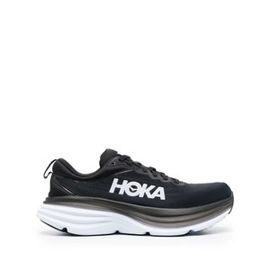 HOKA 본디 8 로고 프린트 레이스업 스니커즈, US men 8(KR 260), 블랙계열
