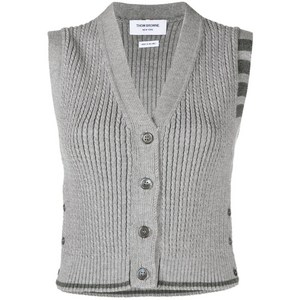 톰 브라운 4 바 스트라이프 인타르시아 니트 베스트, 그레이계열, Italy 36(KR 33)