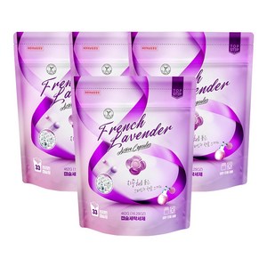 탑스텝 프렌치라벤더캡슐세제 캡슐세탁세제 세트, 33개입, 4개