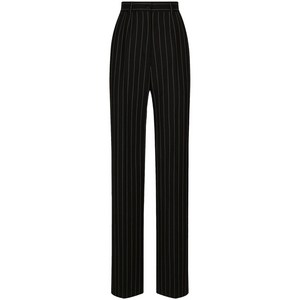 돌체앤가바나 스트라이프 하이웨이스트 팬츠, 블랙계열, Italy 44(KR 66)