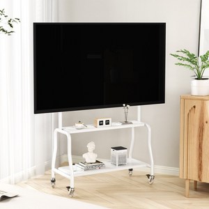 Bornoon 이동식 티비 스탠드 거치대 32-75인치 2단 선반