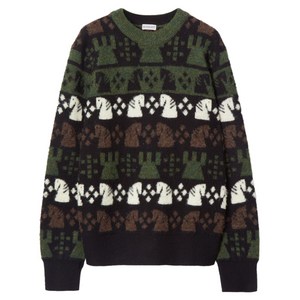 버버리 체스 울 혼방 스웨터