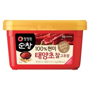 청정원순창 100% 현미 태양초 찰고추장, 1kg, 1개
