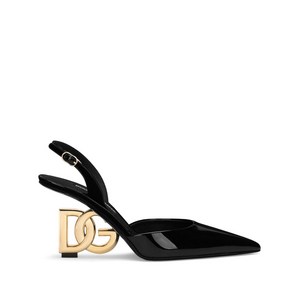 돌체앤가바나 DG 힐 가죽 슬링백 펌프스, Europe 36.5(KR 235), 블랙계열