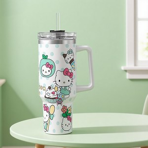 Tiger Pavilion 304 스테인리스 스틸 대용량 캐릭터 텀블러