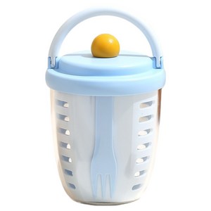 엠토이 BPA FREE 미니 샐러드 과일 도시락 런치팟 + 포크 세트 HB6901