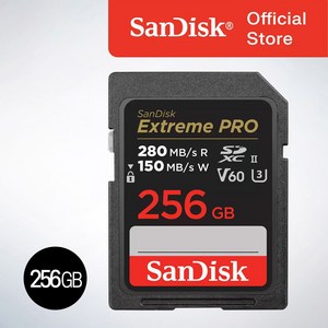 샌디스크코리아 공식인증정품 Extreme Pro 익스트림 프로 SDXC UHS-2 SD메모리카드 UHS-II V60 SDXEP 256GB