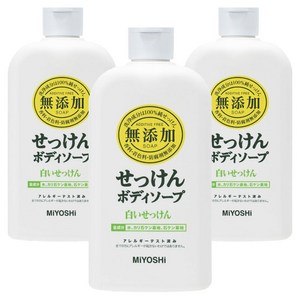 미요시 바디 솝 하얀 비누, 400ml, 3개