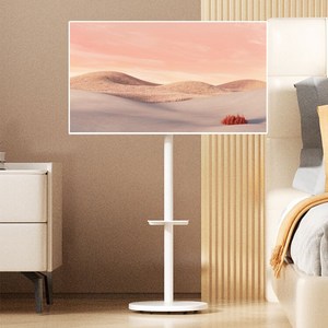 Shipshape TV 거치대 이동식 TV 거치대 화면 360도 회전 가능 14-42인치 대형 스탠드형 TV/모니터 거치대 모니터 수납선반