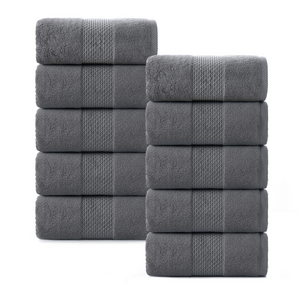 록신 명품 호텔수건 코마사 부드러운 고퀄리티 수건 540GSM 40수 10종세트 호텔 수건 40수, 그레이, 10개