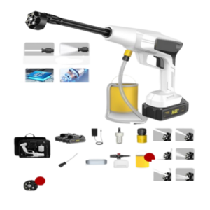 독일기술 무선 고압 세차기 세척기 가정용 휴대용 충전 초강력 분사기, 6단노즐(배터리2)