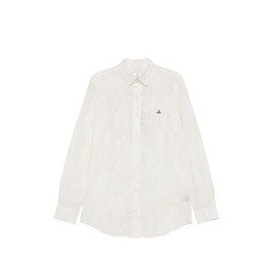 비비안웨스트우드 구체 디테일 버튼 셔츠, 화이트계열+베이지계열, IT/FR 56(KR 120)