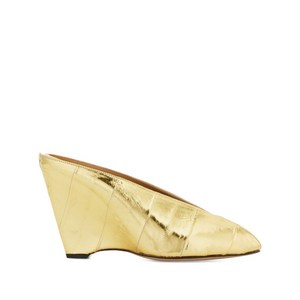 페라가모 웨지 뮬 90mm, US width 6.5C, 골드계열