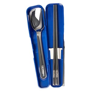 써모스 해리포터 시리즈 스테인리스 스틸 휴대용 수저 세트 CPE-001, 블루, 숟가락 + 젓가락, 1세트