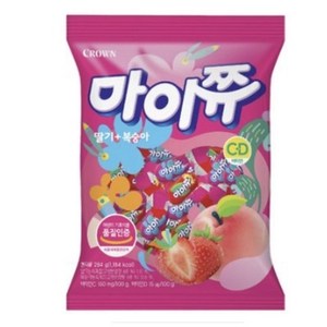 마이쮸 츄잉캔디 딸기 복숭아, 720g, 6개