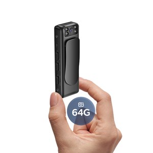 고화질 1080p 초소형 바디캠 소형 카메라 무선 녹화 블랙박스 바디 액션캠 (증정 64G SD고속 카드)