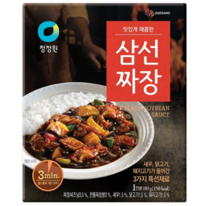 청정원 매콤한 삼선짜장, 180g, 1개