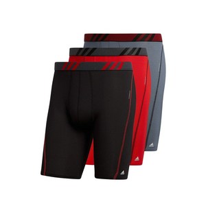 아디다스 로고 프린트 복서 브리프 3팩 세트, 블랙계열, L