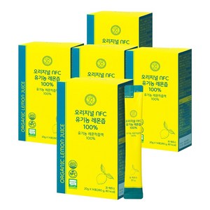 아르디엠 오리지널 NFC 유기농 레몬즙 100% 착즙 레몬 원액, 280g, 5개