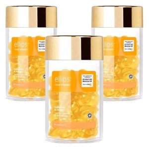 엘립스 헤어에센스 비타민 오일 스무스 앤 샤이니 위드 알로에베라, 50ml, 3개