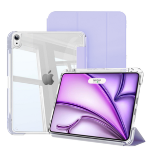 헤미션 아이패드 펜슬 수납 클리어 범퍼 스마트커버 태블릿 케이스 에어8/7/6 프로8/7/6/5/4/3세대 11/13인치