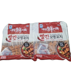 [빅마켓] 사조 대림 선어묵 빨간 오뎅꼬치 (소스동봉) 아이스박스포장 냉동식품, 811g, 2개