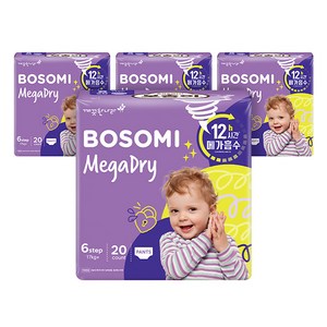 보솜이 메가드라이 팬티형 기저귀 공용, 6단계, 80매