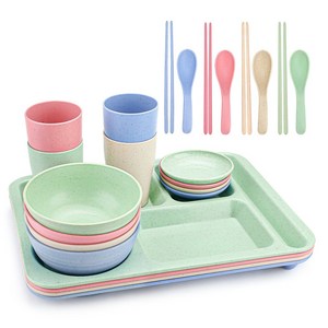 BUZOO 리빙 다이어트 식판 다이어트 나눔 식판 간편식 식판 분할 식판, 4개