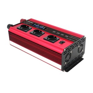 녹원LVYUAN 유사계단파 한국형 인버터 3000W~6000W 12V 24V 220V 차량용 차박 캠핑 자동차 인버터 3콘센트 수정사인파, 12V (3000W-6000W) 3콘센트, 1개