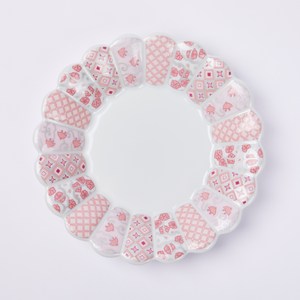 HASAMI WARE 하나리큐 둥근 접시 430g, 19cm, 핑크, 1개