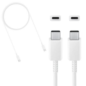 [DMY] 삼성 정품 C to C 초고속 충전 45W(5A) PD 100W 충전 지원 데이터 통신케이블 스마트폰 갤럭시북 노트북 태블릿, 1개입, 화이트, 1m