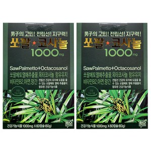 애드크로스 쏘팔코사놀 1000mg 60캡슐 x2개 /STM, 60정, 2개