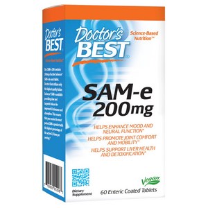 닥터스베스트 SAM-e 200mg 글루텐 프리 비건 타블렛, 60정, 1개